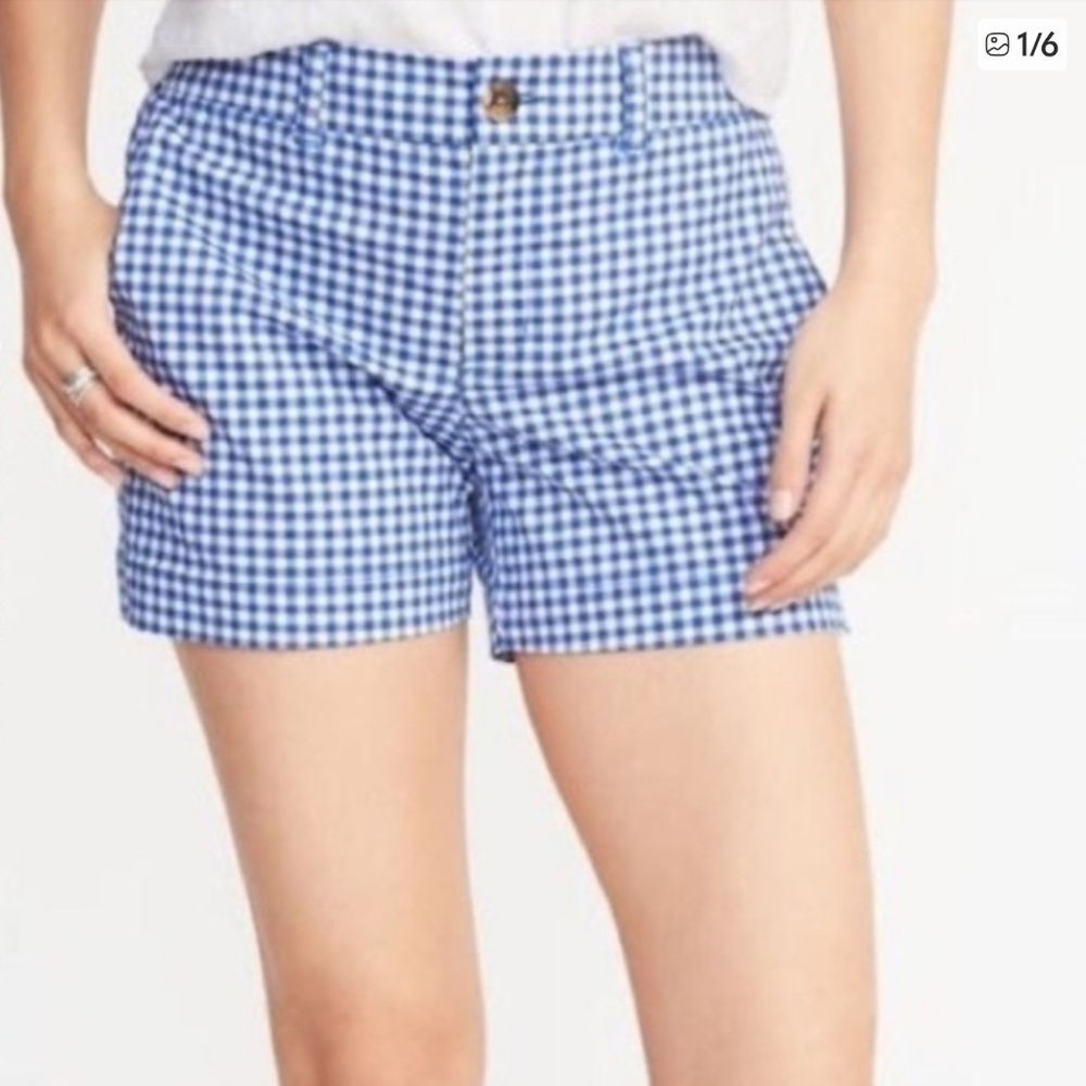 Old Navy Blue Gingham Shorts Size 12